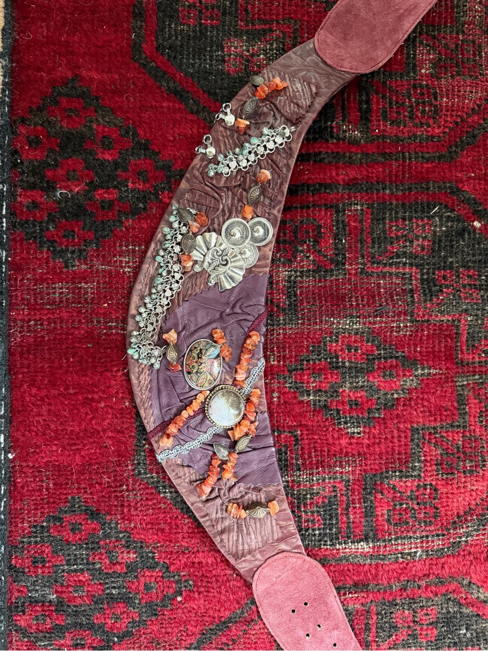 Vintage 1980s Laise Adzer Authentic Leather Statement Belt